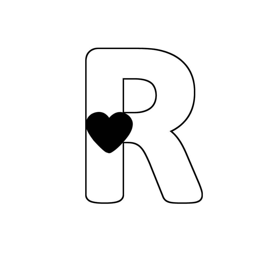 字母R的创意简笔画图片